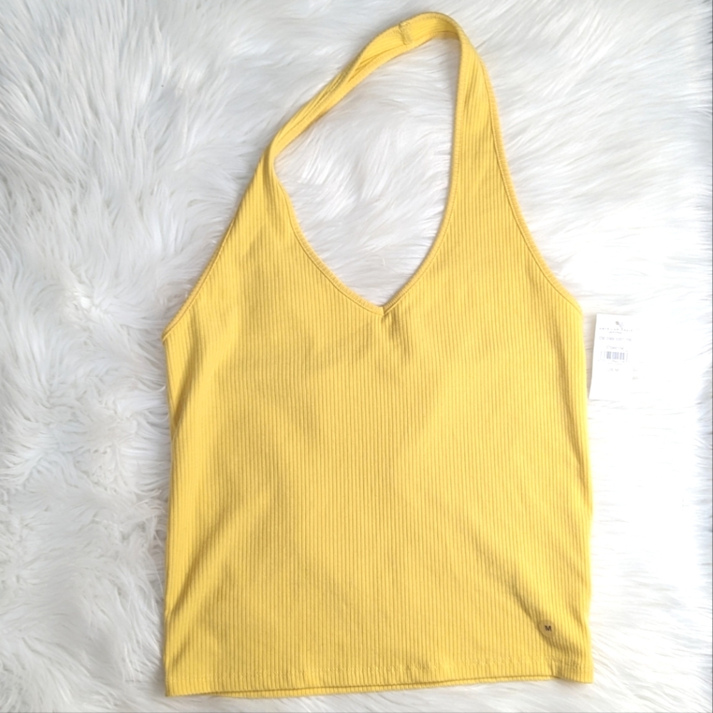 NWT Yellow American Eagle Halter Top Size Medium